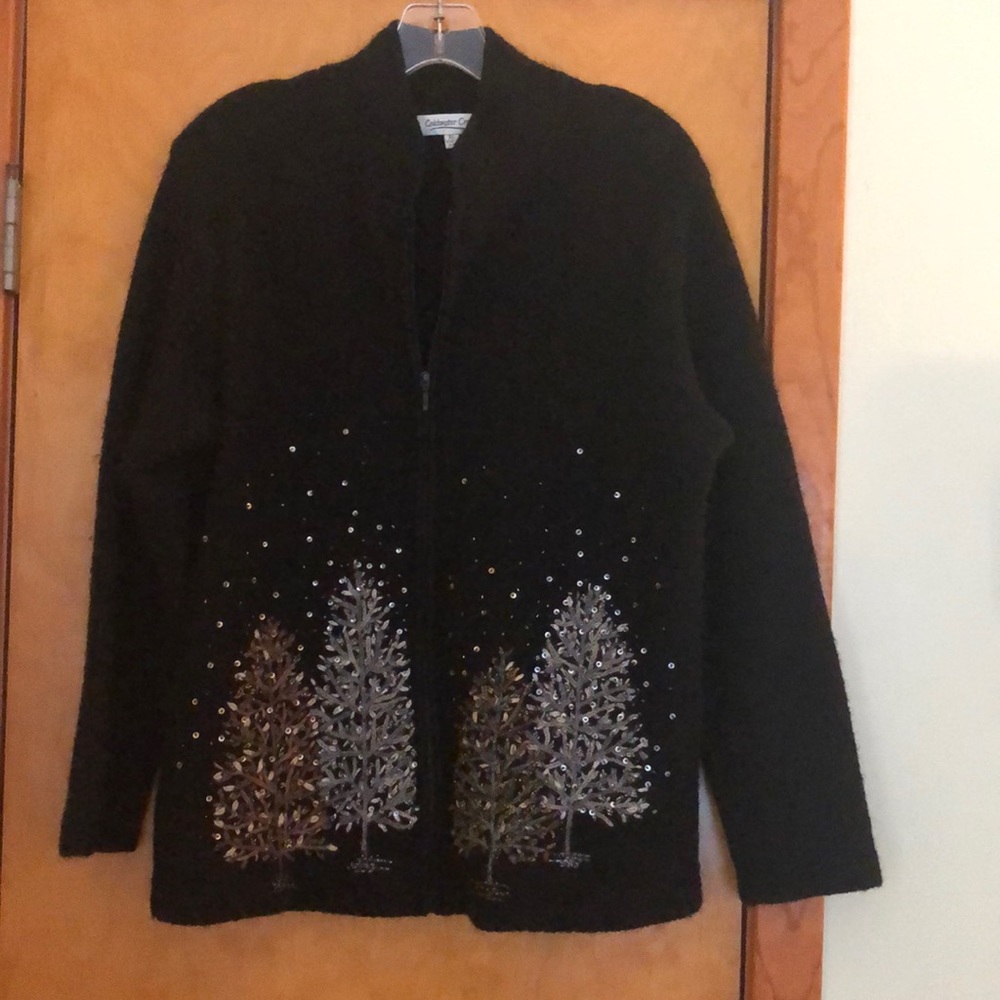 Cold water Creek Holiday Cardigan